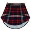 Girstunm Women's Shirt Extender for Women Adjustable Layered Fake Top Lower Sweep Shirt Half Length Mini Skirt for Girls Marineblau Rot Kariert XL