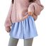Girstunm Women's Shirt Extender for Women Adjustable Layered Fake Top Lower Sweep Shirt Half Length Mini Skirt for Girls Blau XL