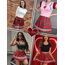 Avidlove Damen Kurz Rock Karneval Kostüm Sexy Skirt Basic Faltenrock Kariert Kleid Rave Outfit Hohe Taille Plisseerock Tennis Sportrock Party Minirock Elastisch Schule A-Linie Schwarz-Rot-Plaid XXL