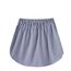 Girstunm Women's Shirt Extender for Women Adjustable Layered Fake Top Lower Sweep Shirt Half Length Mini Skirt for Girls Blau Stripe M