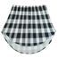 Girstunm Women's Shirt Extender for Women Adjustable Layered Fake Top Lower Sweep Shirt Half Length Mini Skirt for Girls Schwarz Weiß Kariert L