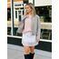 Girstunm Women's Shirt Extender for Women Adjustable Layered Fake Top Lower Sweep Shirt Half Length Mini Skirt for Girls Weiß Lace L