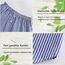 Girstunm Women's Shirt Extender for Women Adjustable Layered Fake Top Lower Sweep Shirt Half Length Mini Skirt for Girls Blau Stripe 2XL