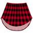 Girstunm Women's Shirt Extender for Women Adjustable Layered Fake Top Lower Sweep Shirt Half Length Mini Skirt for Girls Schwarz Rot Kariert 2XL