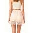 Girstunm Women's Shirt Extender for Women Adjustable Layered Fake Top Lower Sweep Shirt Half Length Mini Skirt for Girls Nude Lace 2XL