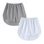Girstunm Women's Shirt Extender for Women 2Pcs Adjustable Layered Fake Top Lower Sweep Shirt Half Length Mini Skirt for Girls BlackStripe und Weiß 3XL