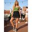 Girstunm Women's Shirt Extender for Women Adjustable Layered Fake Top Lower Sweep Shirt Half Length Mini Skirt for Girls Schwarz Lace 2XL