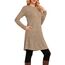 NARRAME Damen-Pullover-Kleider, Winter, langärmelig, Kausale Knöpfe, seitliche Kleider für Damen, elegant, mit kleinen Taschen, Kaffeebraun