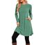 NARRAME Damen-Pullover-Kleider, Winter, langärmelig, Kausale Knöpfe, seitliche Kleider für Damen, elegant, mit Taschen, klein, Grün