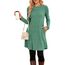 NARRAME Party-Pullover-Kleider für Damen, Frühling, Herbst, lässiges, seitliches Langarmkleid mit Knöpfen und Taschen, X-Large, Grün
