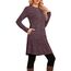 NARRAME Pullover-Kleider für Damen, Winter, langärmelig, Kausale Knöpfe, seitliches Pulloverkleid mit Taschen, XX-Large, Einfarbig Lila