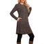 NARRAME Damen-Pullover-Kleider, Winter, langärmelig, Kausale Knöpfe, seitliche Kleider für Damen, elegant, mit Taschen, klein, Einfarbig Braun