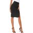 Damen Business Solide Hohe Taille Bleistiftrock Seitenschlitz Dehnbar Bodycon Midirock Knielang (L, Dunkelgrau)