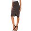 Damen Business Solide Hohe Taille Bleistiftrock Seitenschlitz Dehnbar Bodycon Midirock Knielang (XL, Braun)
