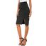 Damen Business Solide Hohe Taille Bleistiftrock Seitenschlitz Dehnbar Bodycon Midirock Knielang (M, Dunkelgrau)