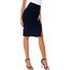 Damen Business Solide Hohe Taille Bleistiftrock Seitenschlitz Dehnbar Bodycon Midirock Knielang (XS, Navy Blau)