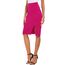 Damen Business Solide Hohe Taille Bleistiftrock Seitenschlitz Dehnbar Bodycon Midirock Knielang (S, Rose Rot)