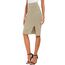 Damen Business Solide Hohe Taille Bleistiftrock Seitenschlitz Dehnbar Bodycon Midirock Knielang (XL, Kamel)