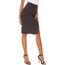 Damen Business Solide Hohe Taille Bleistiftrock Seitenschlitz Dehnbar Bodycon Midirock Knielang (XS, Braun)