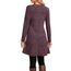 NARRAME Party-Pullover-Kleider für Damen, Frühling, Herbst, lässiges, seitliches Langarmkleid mit Knöpfen und Taschen, X-Large, Einfarbig Lila