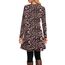 NARRAME Damen-Pullover-Kleider, Winter, langärmelig, Kausale Knöpfe, seitliche Kleider für Damen, elegant, mit Taschen, klein, Leopard