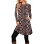NARRAME Winter-Pullover-Kleider für Damen, Midi-Langarm, Kausale Knöpfe, seitliches Tunika-Kleid mit Taschen, MittelLeopard