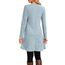 NARRAME Party-Pullover-Kleider für Damen, Frühling, Herbst, lässiges, seitliches Langarmkleid mit Knöpfen und Taschen, X-Large, Hellblau
