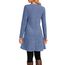NARRAME Pulloverkleid für Damen, Frühling, Herbst, Lange Ärmel, lässige Knöpfe, seitliche Damenkleider mit Taschen, groß, Marineblau