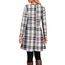 NARRAME Pulloverkleid für Damen, Frühling, Herbst, Lange Ärmel, lässige Knöpfe, seitliche Damenkleider mit Taschen, groß, Karo Rosa Gelb