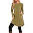NARRAME Pulloverkleid für Damen, Frühling, Herbst, Lange Ärmel, lässige Knöpfe, seitliche Damenkleider mit Taschen, groß, Einfarbig Gelb