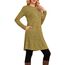 NARRAME Party-Pullover-Kleider für Damen, Frühling, Herbst, lässiges, seitliches Langarmkleid mit Knöpfen und Taschen, X-Large, Einfarbig Gelb