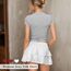 Neteson Minirock Damen Sexy Kurz Faltenrock mit Hose Mini Rock Sommer Spitze A-Linie Ruffle Skirt Y2k Plisseerock Rüschen Frauen Kurzer Röcke Fairycore Streetwear
