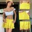 Neteson Minirock Damen Sexy Kurz Faltenrock mit Hose Mini Rock Sommer Spitze A-Linie Ruffle Skirt Y2k Plisseerock Rüschen Frauen Kurzer Röcke Fairycore Streetwear