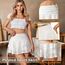 Neteson Minirock Damen Sexy Kurz Faltenrock mit Hose Mini Rock Sommer Spitze A-Linie Ruffle Skirt Y2k Plisseerock Rüschen Frauen Kurzer Röcke Fairycore Streetwear