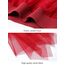 Tüllrock Damen Lang 80CM Elastische Tüll Rock Unregelmäßiges Netz Täglich, Abschlussball, Party(Taillenumfang: 60-78cm, Rot)