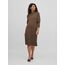 Vila Damen Viril Crew Neck L/S Midi Dress - Noos Kleid, Crocodile, XL EU