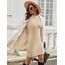 Zeagoo Damen Winter Kleider Kurz Rollkragen Freizeitkleid Feinstrick Warm Pulloverkleid Pullikleid Winterkleid Knit Mini Dress Creme XXL