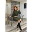 Zeagoo Strickkleid Damen Rollkragen Langarm Elegant Tunika Pullikleid Sweater Winterkleid Strickpullover Minikleid Armeegrün XS