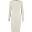 Urban Classics Damen Kleid Ladies Rib Dress, figurbetontes, hochgeschlossenes Rippenkleid, Langarm Kleid, Größen XS - XL