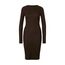 Urban Classics Damen Kleid Ladies Rib Dress, figurbetontes, hochgeschlossenes Rippenkleid, Langarm Kleid, Größen XS - XL