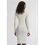 Urban Classics Damen Kleid Ladies Rib Dress, figurbetontes, hochgeschlossenes Rippenkleid, Langarm Kleid, Größen XS - XL