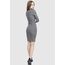 Urban Classics Damen Kleid Ladies Rib Dress, Mini, Gr. 42 (Herstellergröße: XL), Grau (Charcoal 91)