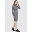 Urban Classics Damen Kleid, Baumwolle, Grau (Charcoal 91), XS