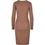 Urban Classics Damen Kleid Ladies Rib Dress darkkhaki S