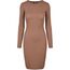 Urban Classics Damen Ladies Rib Dress Kleid, darkkhaki, 4XL