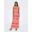 ONLY Damen Onlwinner S/L Maxi Dress Noos Ptm, Raspberry Rose/Aop:diamond Icat, 36