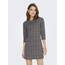 ONLY Damen ONLBRILLIANT 3/4 Check Dress NOOS JRS Kleid mini, Black/Checks:bennie Check ,XXL