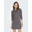ONLY Damen ONLBRILLIANT 3/4 Check Dress NOOS JRS Kleid mini, Black/Checks:bennie Check ,XS