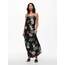 ONLY Damen Onlwinner Sl Maxi Dress Noos Wvn Kleid, Schwarz/Blumen ,34