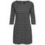 ONLY NOS Damen A-Linie Kleid onlBRILLIANT 3/4 DRESS JRS NOOS 15160895, Knielang, Gestreift, Gr. 42 (Herstellergröße: XL), Mehrfarbig (Black Stripes:Cloud Dancer)